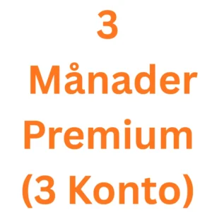 3 months Premium (3 accounts)